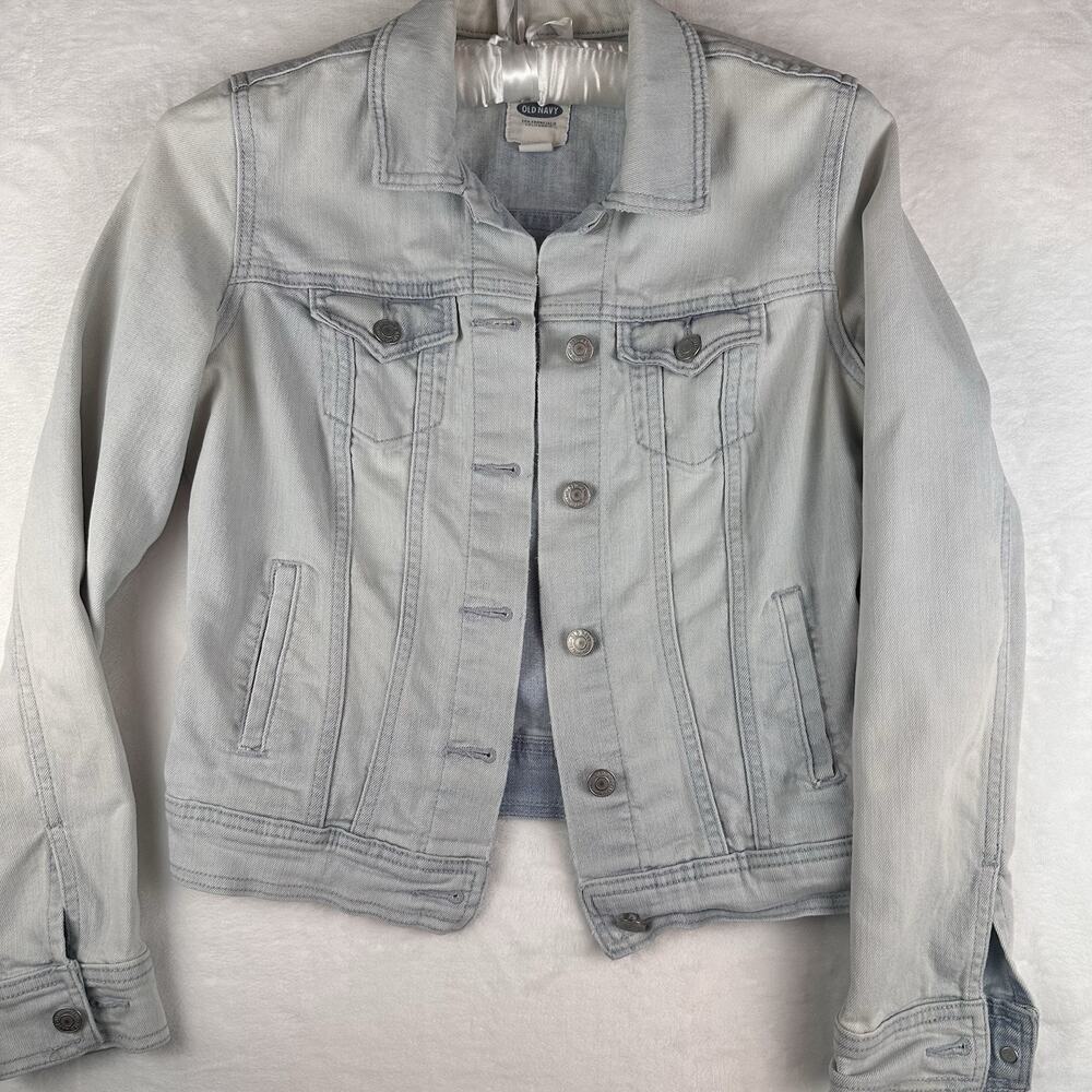 Old Navy Womens Size XS Light Wash Denim Classic Jean Jacket Y2K BTS BTC FALL